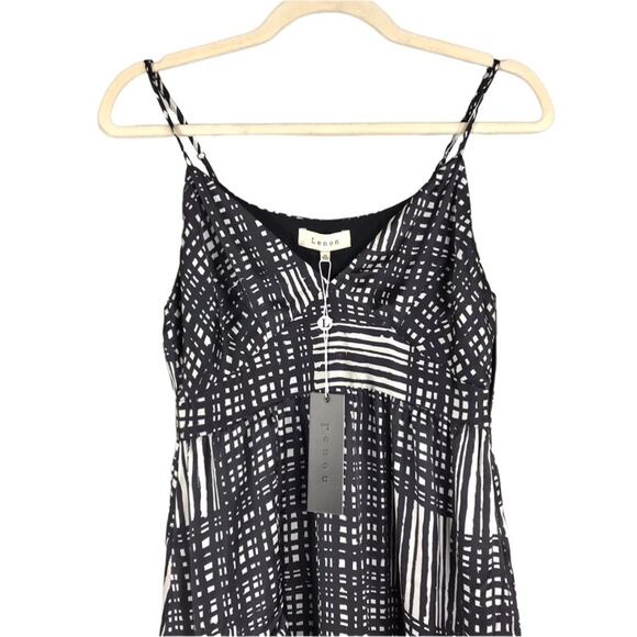 LENON COLLECTION Plaid Asym Midi Dress XS Satin Cami Fairy Boho Whimsygoth NWT - Picture 9 of 13